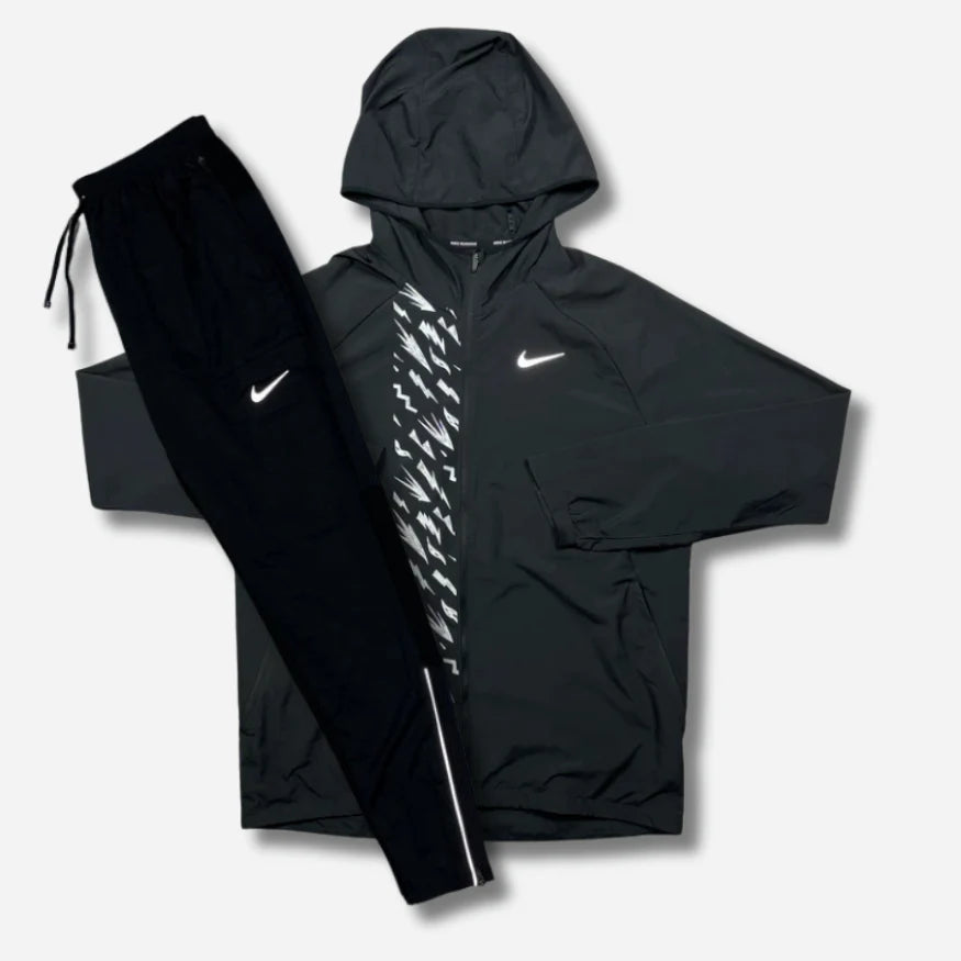 Ensemble survêtement Running noir et blanc
